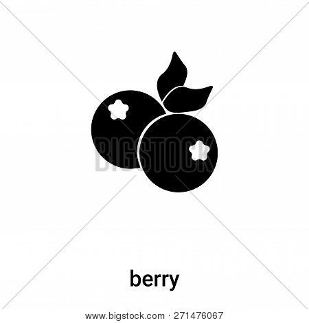 Blueberry Icon In Trendy Design Style. Blueberry Icon Isolated On White Background. Blueberry Vector