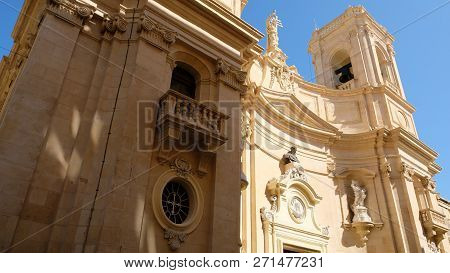 Valletta, Capital City Of Malta. This A View Of St Dominic Church. Was Originally Founded In 1571. A