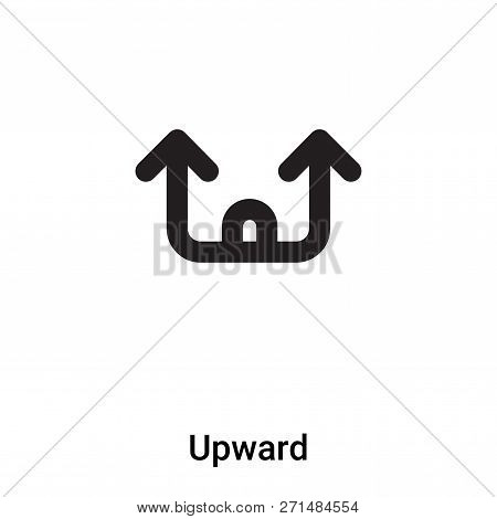 Upward Icon In Trendy Design Style. Upward Icon Isolated On White Background. Upward Vector Icon Sim