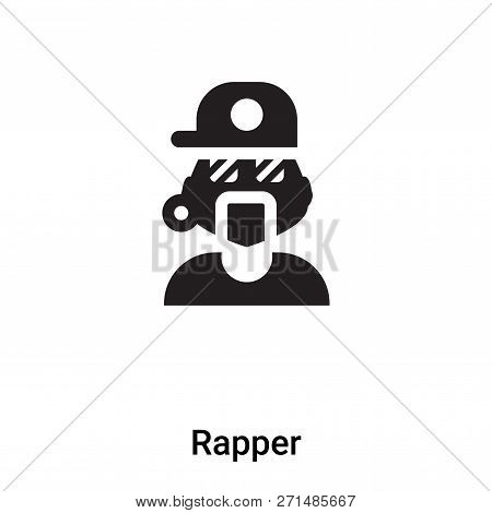 Rapper Icon In Trendy Design Style. Rapper Icon Isolated On White Background. Rapper Vector Icon Sim