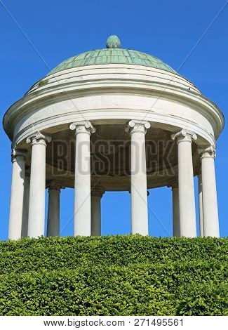 Temple With Neoclassical Style Columns And A Large Dome
