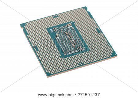 Modern Computer X86 Processor 9th Generation, Modern Central Processing Unit (cpu), Isolated On Whit