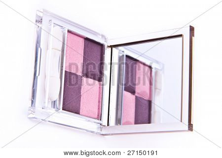 sombras conjunto com pincel sobre fundo branco