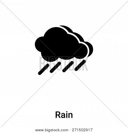 Rain Icon In Trendy Design Style. Rain Icon Isolated On White Background. Rain Vector Icon Simple An