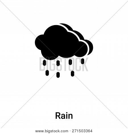 Rain Icon In Trendy Design Style. Rain Icon Isolated On White Background. Rain Vector Icon Simple An