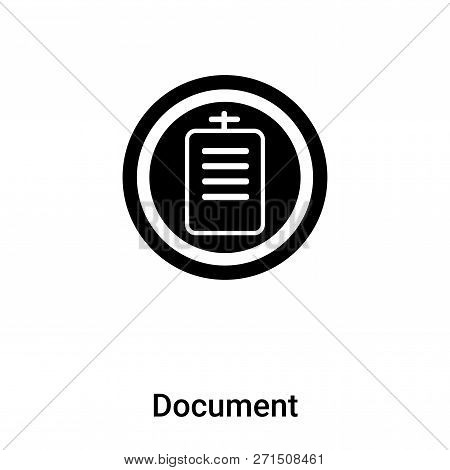 Document Icon In Trendy Design Style. Document Icon Isolated On White Background. Document Vector Ic