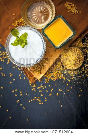 Herbal And Organic Home Remedy For Hair Fall I.e. Egg White Mixed With Curd And Fenugreek Seeeds In