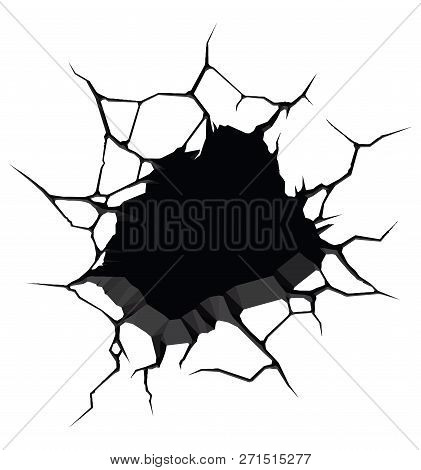 Wall Punch Hole Cracked Damage Destruction Illustration