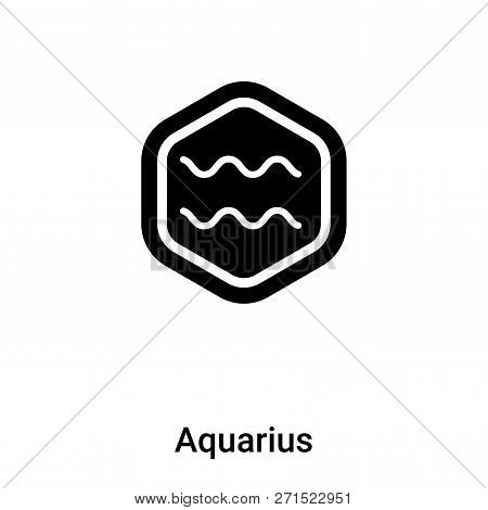 Aquarius Icon In Trendy Design Style. Aquarius Icon Isolated On White Background. Aquarius Vector Ic
