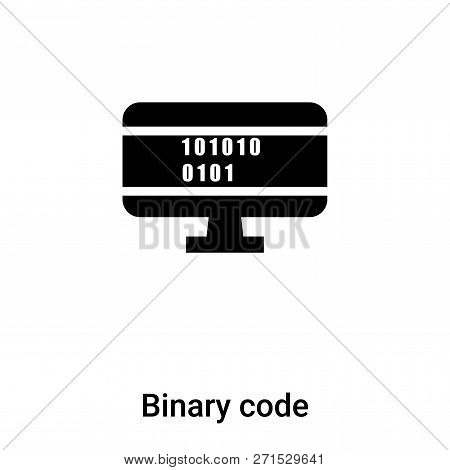 Binary Code Icon In Trendy Design Style. Binary Code Icon Isolated On White Background. Binary Code 
