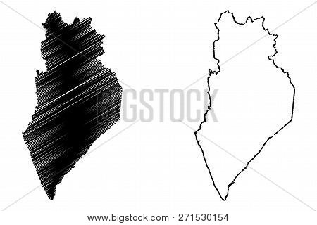 Perlis (states And Federal Territories Of Malaysia, Federation Of Malaysia) Map Vector Illustration,