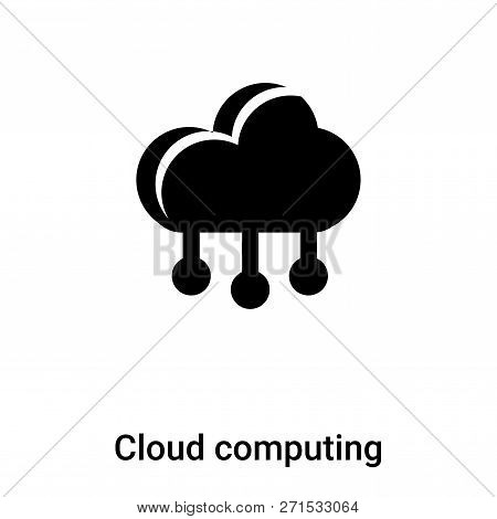 Cloud Computing Icon In Trendy Design Style. Cloud Computing Icon Isolated On White Background. Clou
