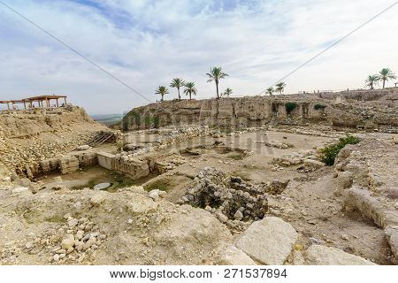 Archaeological Remains In Tel Megiddo National Park. Northern Israel