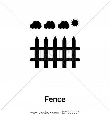 Fence Icon In Trendy Design Style. Fence Icon Isolated On White Background. Fence Vector Icon Simple