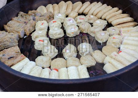 Satay Celup Or Lok Lok - Traditional Malaysian Meal. Food Street Jalan Alor - In Kuala Lumpur, Malay