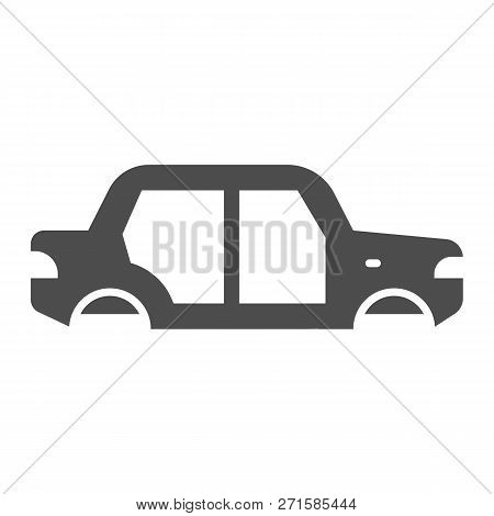 Car Body Solid Icon. Car Body Vector Illustration Isolated On White. Auto Body Glyph Style Design, D