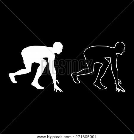 Runner Preparing To Start Running Start Running Runner In Ready Posture To Sprint Silhouette Ready T