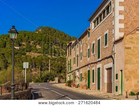 View Of Banyalbufar Village On Majorca Island, Spain