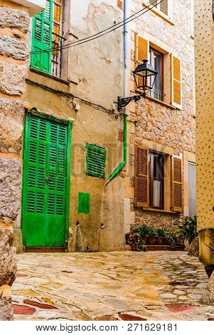 Idyllic Old Mediterranean Village Of Estellencs On Mallorca, Spain