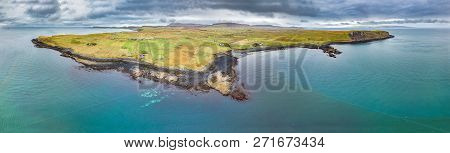 Aerial Of The Coastline Of North West Skye By Kilmuir - Scotland