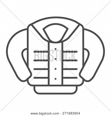 Jacket Thin Line Icon. Clothing Vector Illustration Isolated On White. Outerwear Outline Style Desig