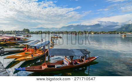 Landscape Of Dal Lake In Srinagar, India