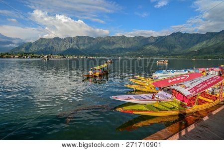 Landscape Of Dal Lake In Srinagar, India