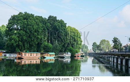 Landscape Of Dal Lake In Srinagar, India