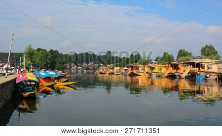 Landscape Of Dal Lake In Srinagar, India