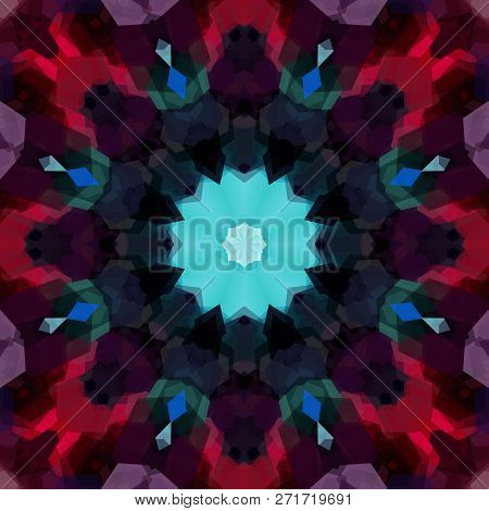 Kaleidoscope Pattern Made Of Hexagonal Shapes With 3d Effect.