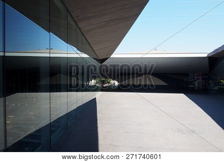 Santa Cruz, Tenerife, Spain - 08 March 2017: The Exterior Of Tenerife Espacio De Las Artes Taken Fro