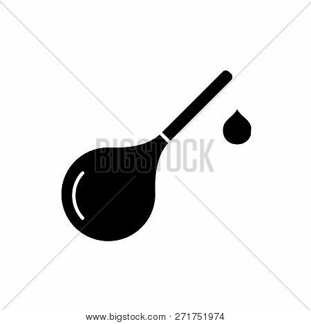 Enema Black Icon, Vector Sign On Isolated Background. Enema Concept Symbol, Illustration
