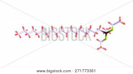 Octadecyltrimethoxysilane Molecular Structure Isolated On White