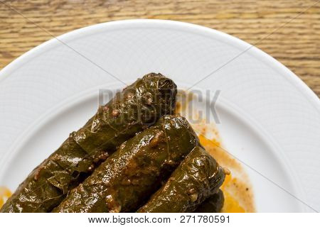 Traditional Delicious Turkish Foods; Stuffed Leaves (yaprak Sarmasi)