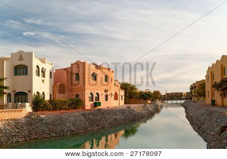 Canal in el Gouna, Egypte