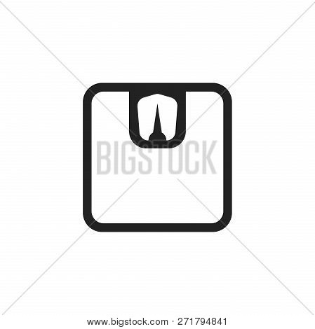 Bathroom Scale Weigher Vector Icon. Weigher, Balance Sign Illust