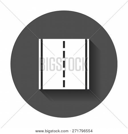 Straight Road With White Markings Vector Illustration. Highway R
