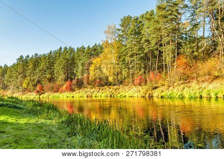 River In The Autumn At Anyksciai