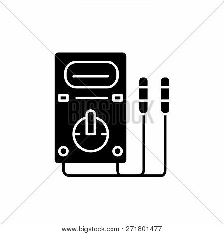 Measuring Instruments Black Icon, Vector Sign On Isolated Background. Measuring Instruments Concept 