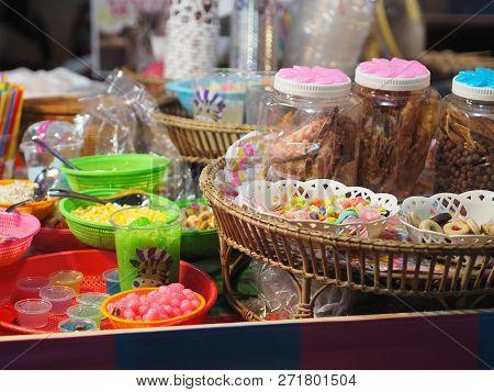 Close Up Sweets Dessert Sweetmeat Blancmange Delicious
