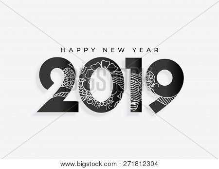New Year 2019 Artistic Design Vector Illustration Art