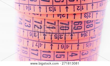 Rotation Of A Red Measure Tape