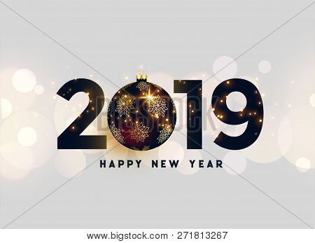 Luxury 2019 New Year Background Vector Illustration Art