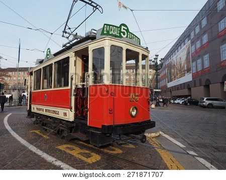 Vintage 116 Tram At Turin Trolley Festival