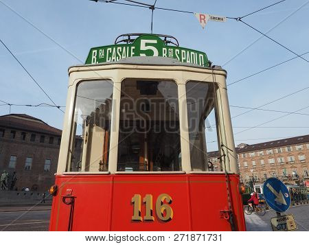 Vintage 116 Tram At Turin Trolley Festival