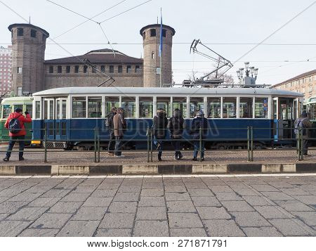 Vintage 312 Tram At Turin Trolley Festival