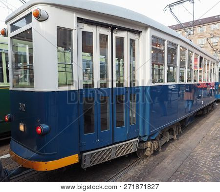 Vintage 312 Tram At Turin Trolley Festival