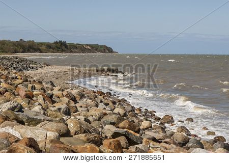 View On Coast In Denmark Norre Vorupor Village.