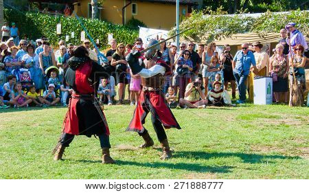 Quattro Castella Italy August 15 2013 In A Small Village Of Northern Italy Named Quattro Castella, A