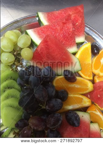 Fresh Ripe Fruits Plater For Special Lunch
